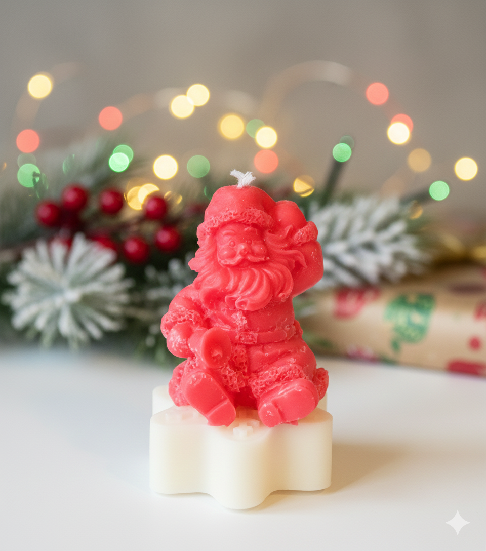 Jolly Santa Candle